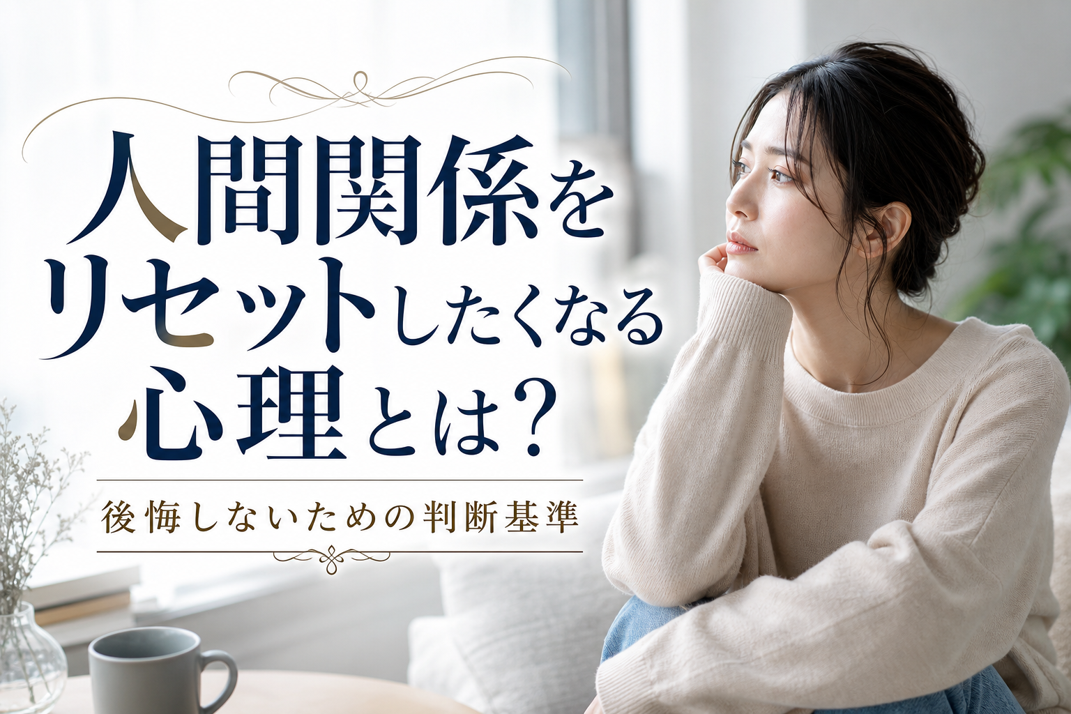 人間関係をリセットしたくなる心理とは？後悔しないための判断基準