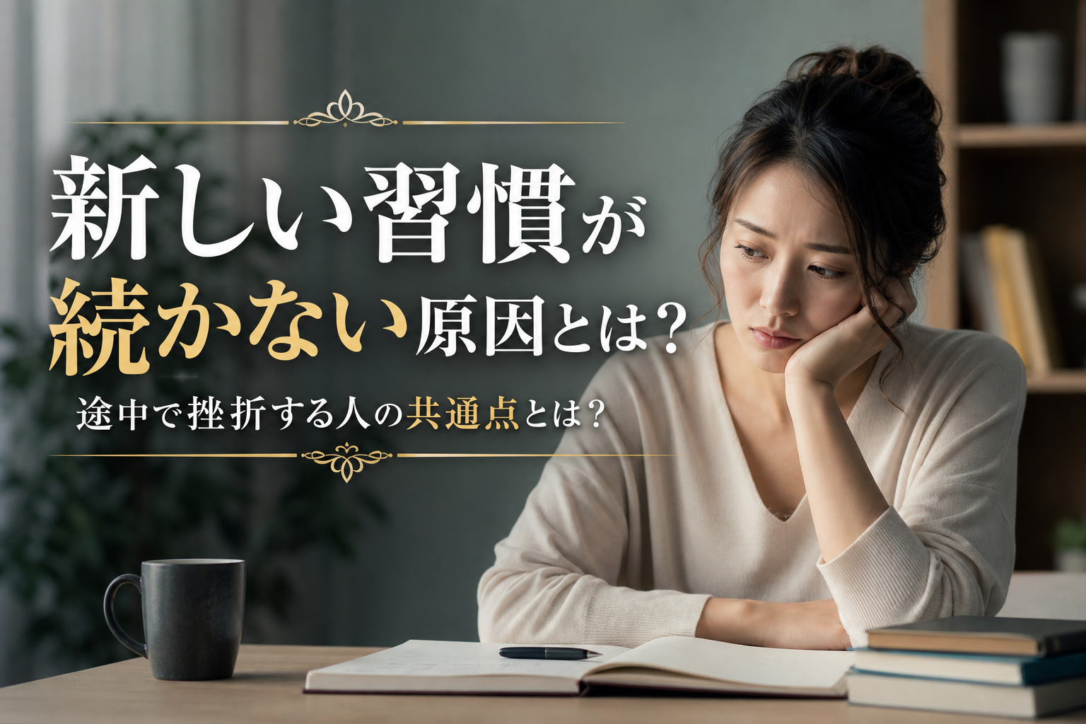 新しい習慣が続かない原因とは？途中で挫折する人の共通点とは？