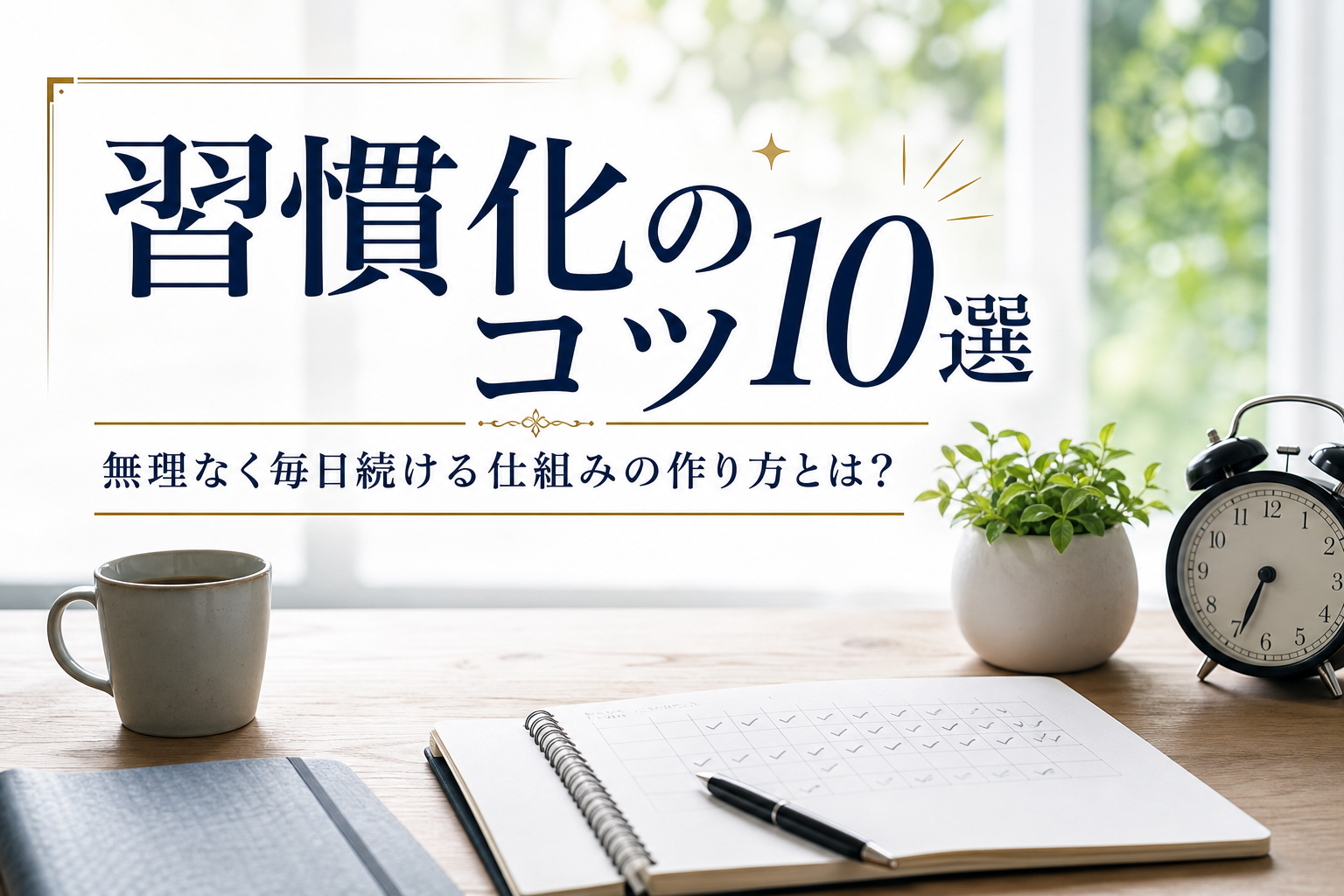 習慣化のコツ10選|無理なく毎日続ける仕組みの作り方とは?