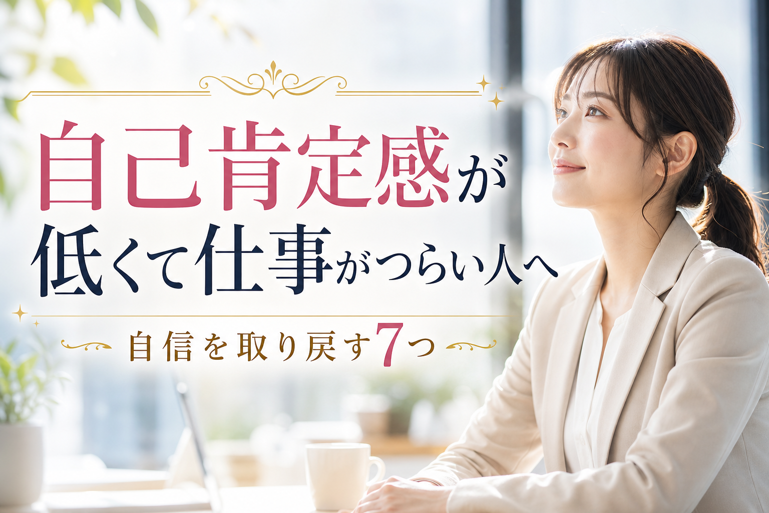 自己肯定感が低くて仕事がつらい人へ|自信を取り戻す7つの方法とは?