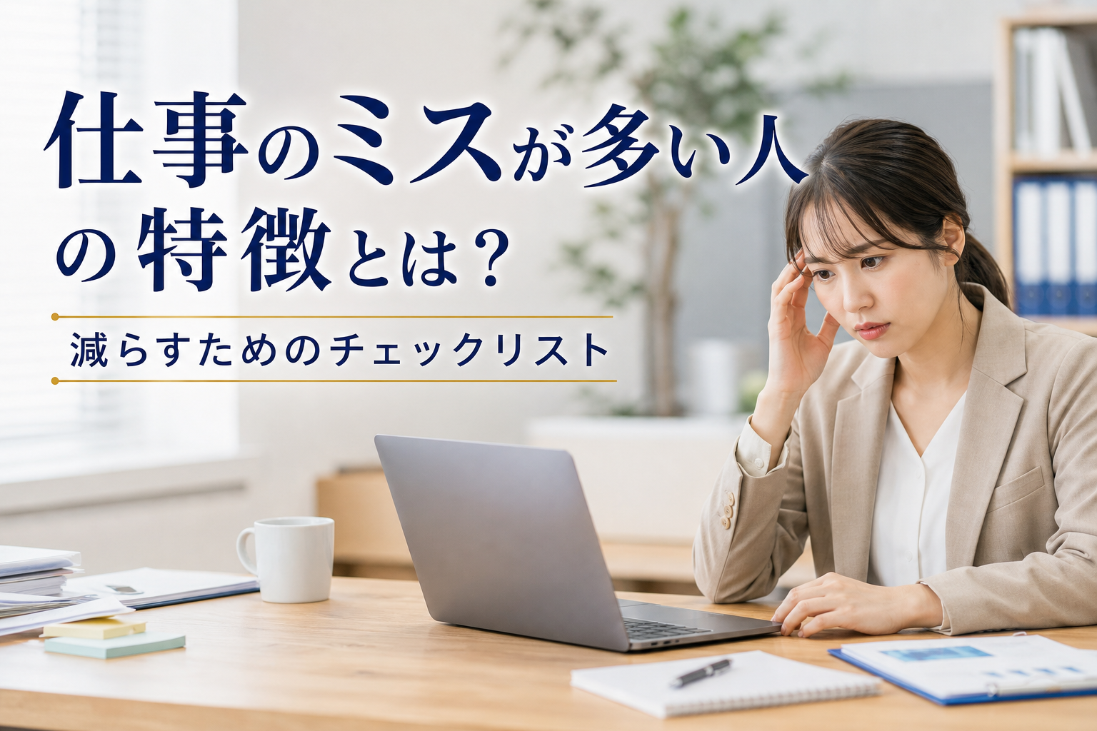 仕事のミスが多い人の特徴とは？減らすためのチェックリスト