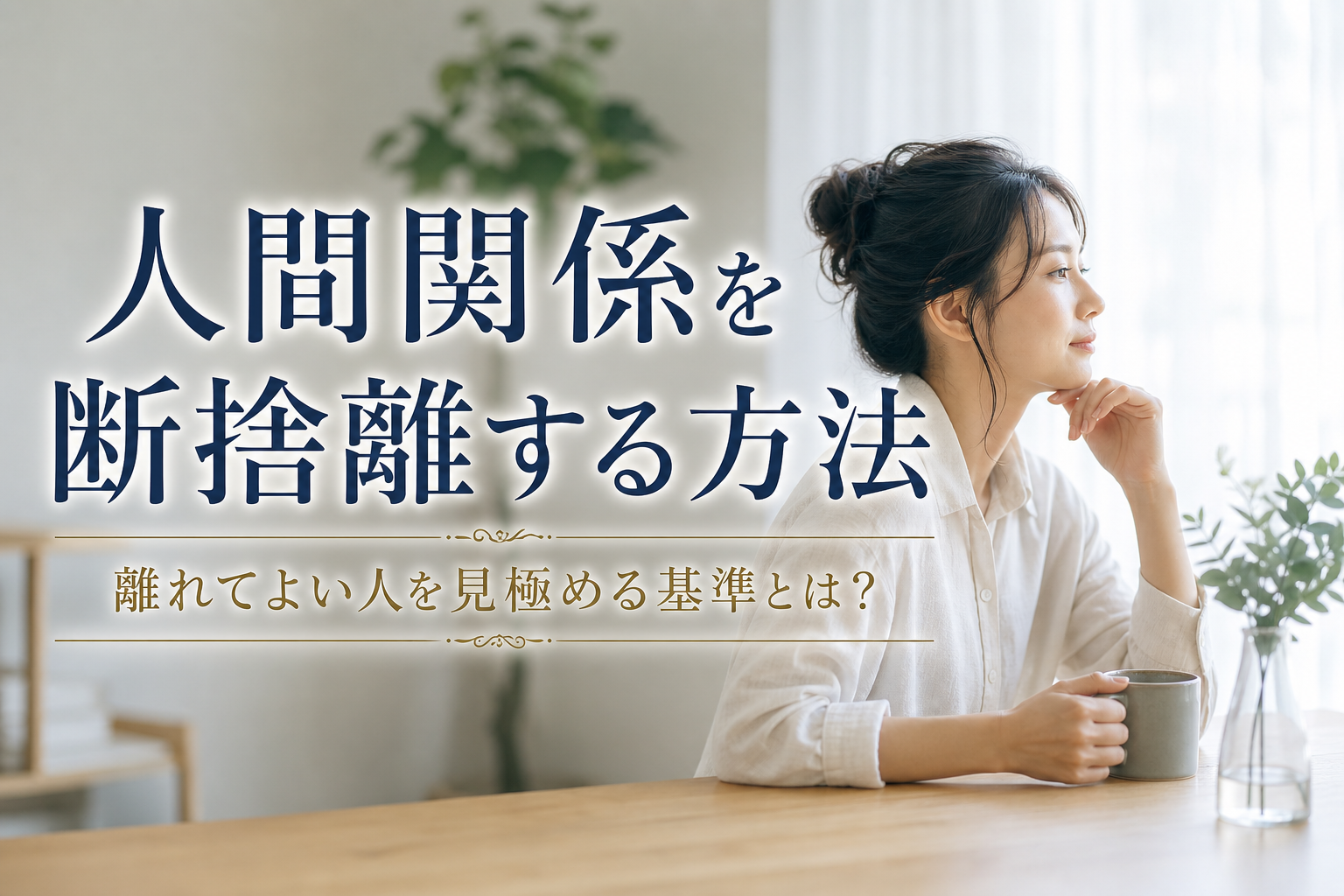 人間関係を断捨離する方法|離れてよい人を見極める基準とは?