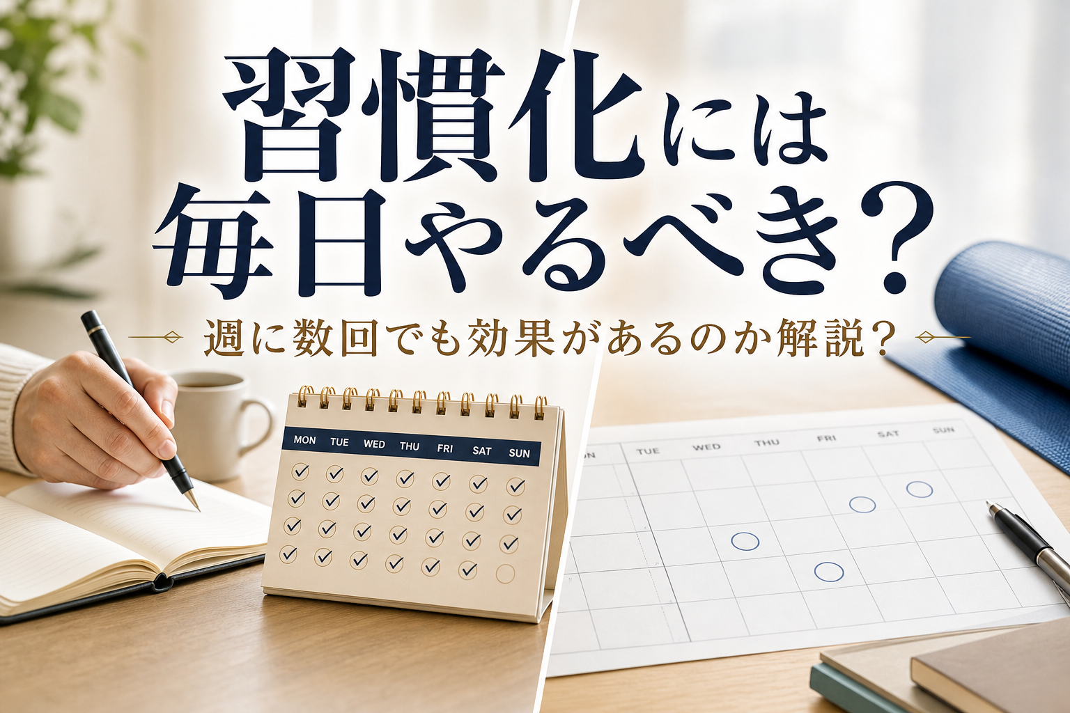 習慣化には毎日やるべき?週に数回でも効果があるのか解説?