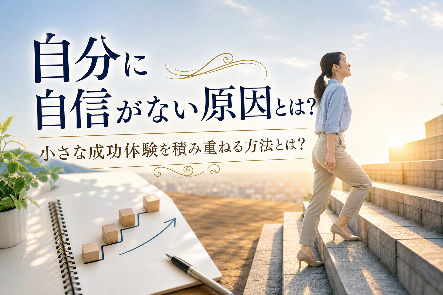 自分に自信がない原因とは？小さな成功体験を積み重ねる方法とは？