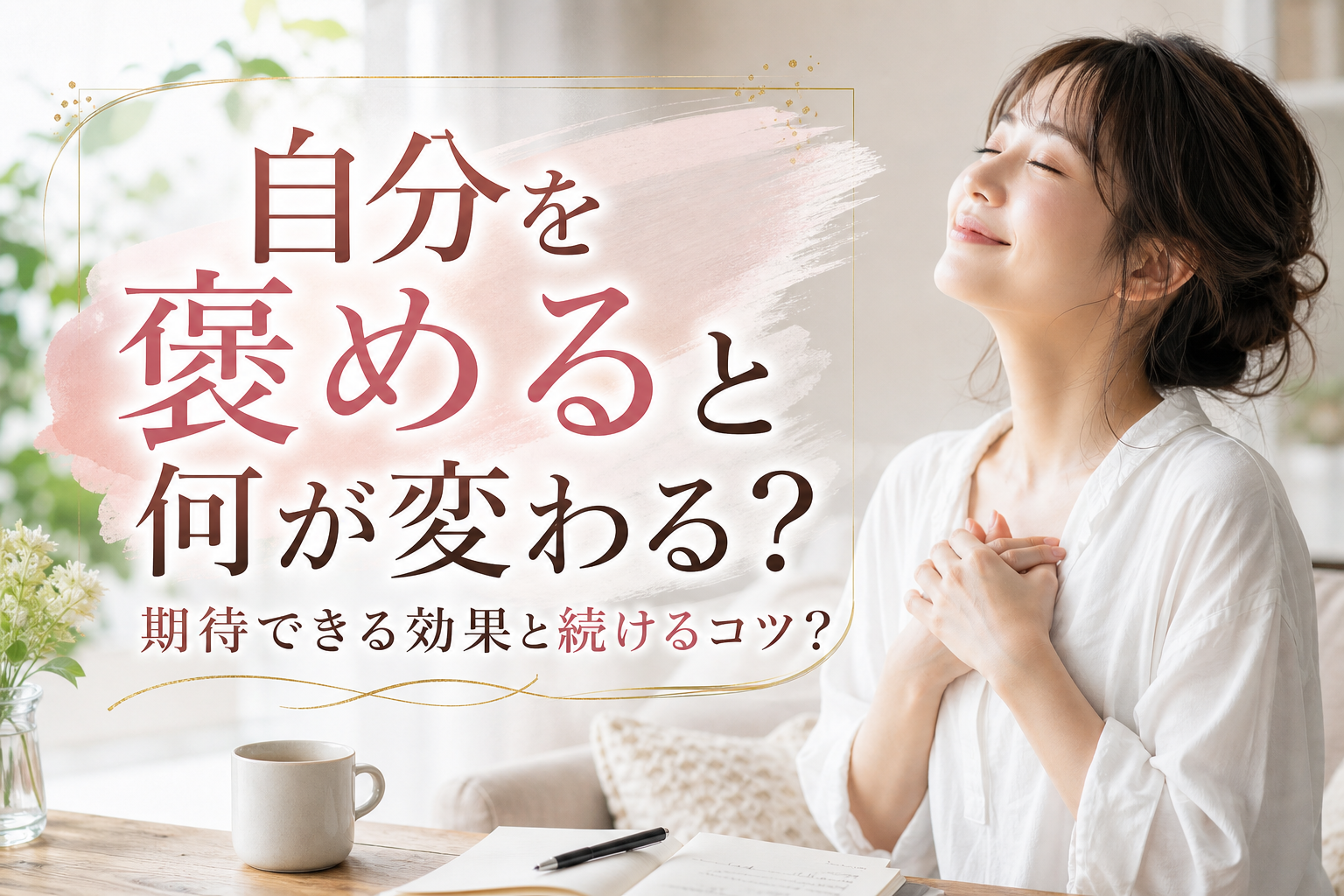 自分を褒めると何が変わる?期待できる効果と続けるコツ?